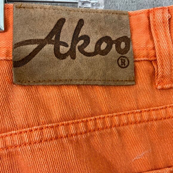 AKOO Shorts Mens Size 42 Orange Standard Fit distressed 11.5” inseam - Picture 4 of 12